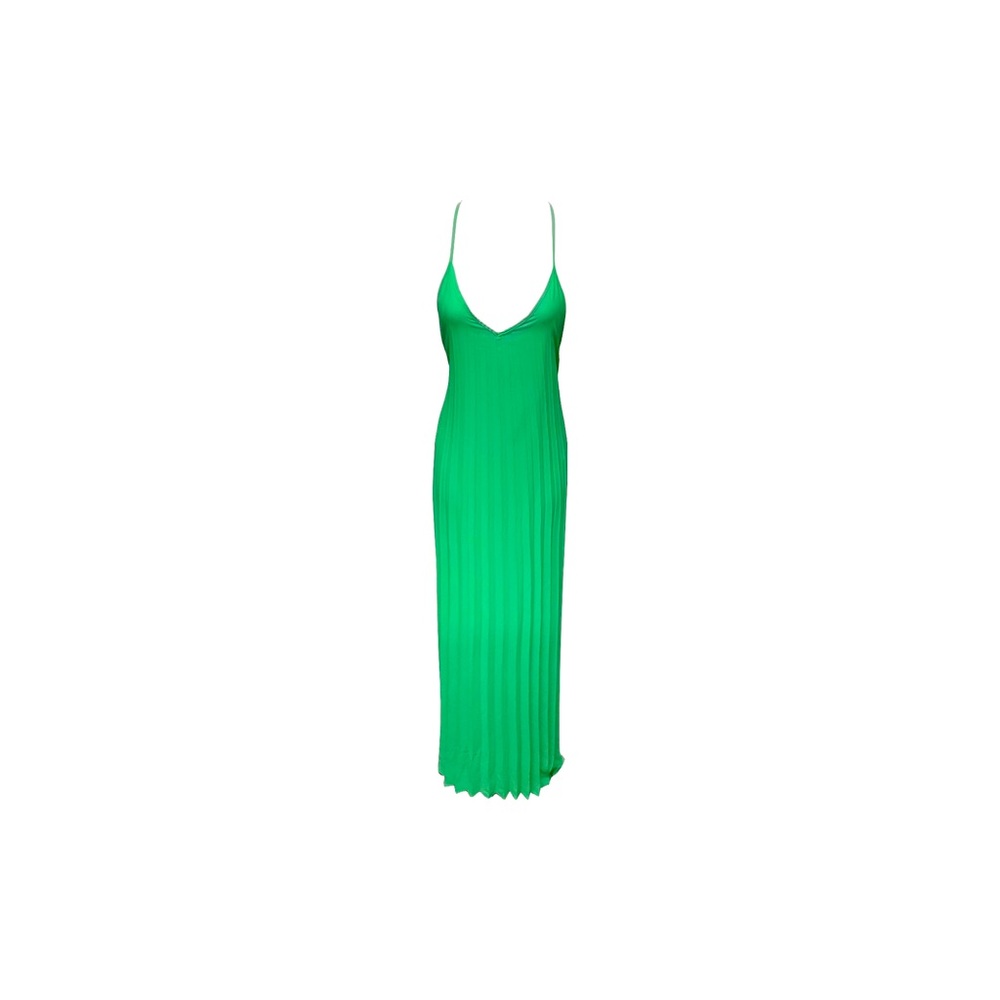 Green Pleated Dress